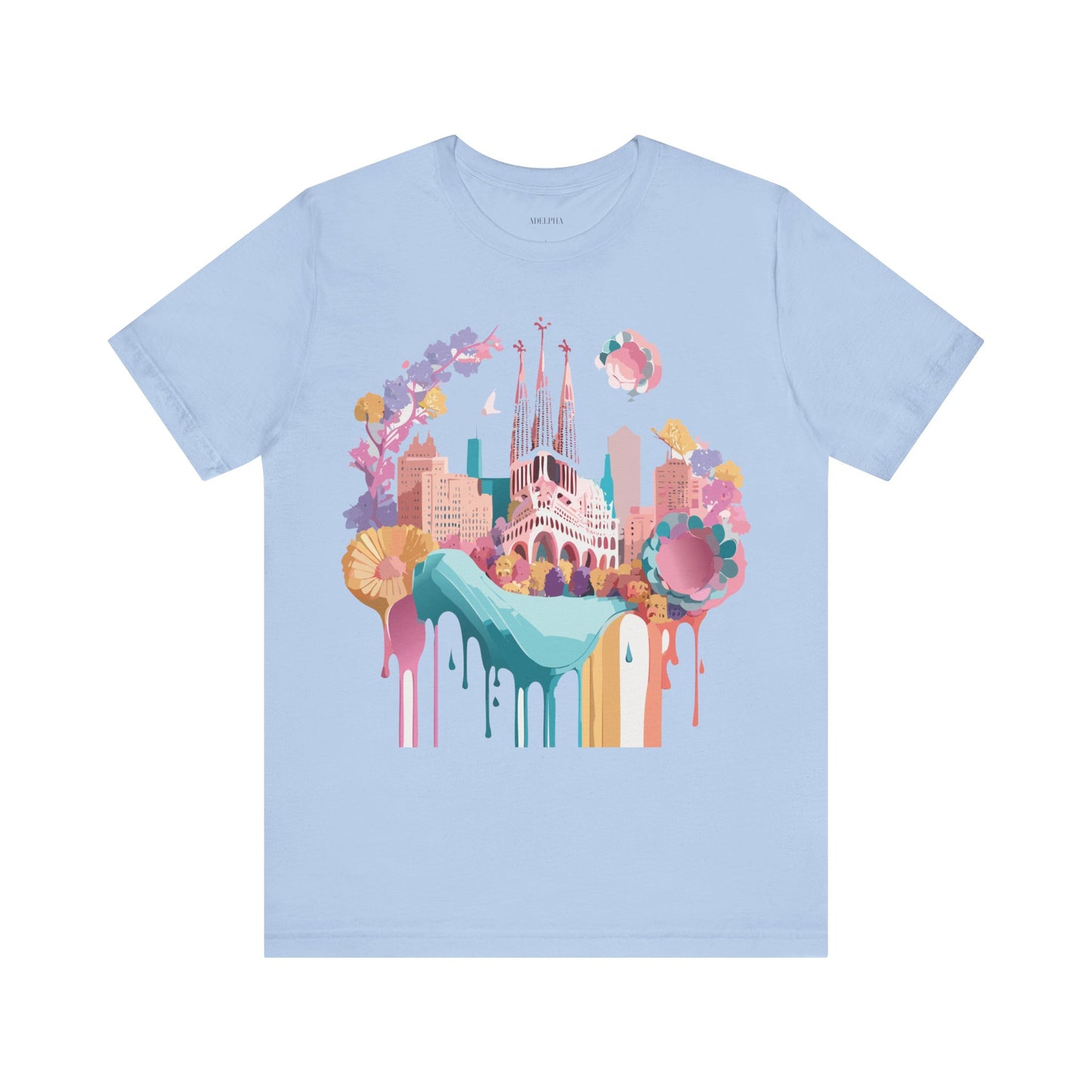 T-Shirt aus natürlicher Baumwolle – Kollektion „Beautiful Places“ – Barcelona