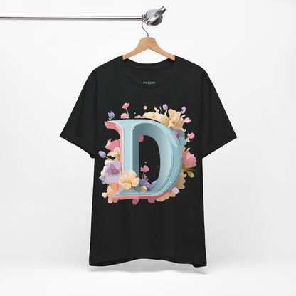Natural Cotton Tee Shirt - Letters Collection - D Printify