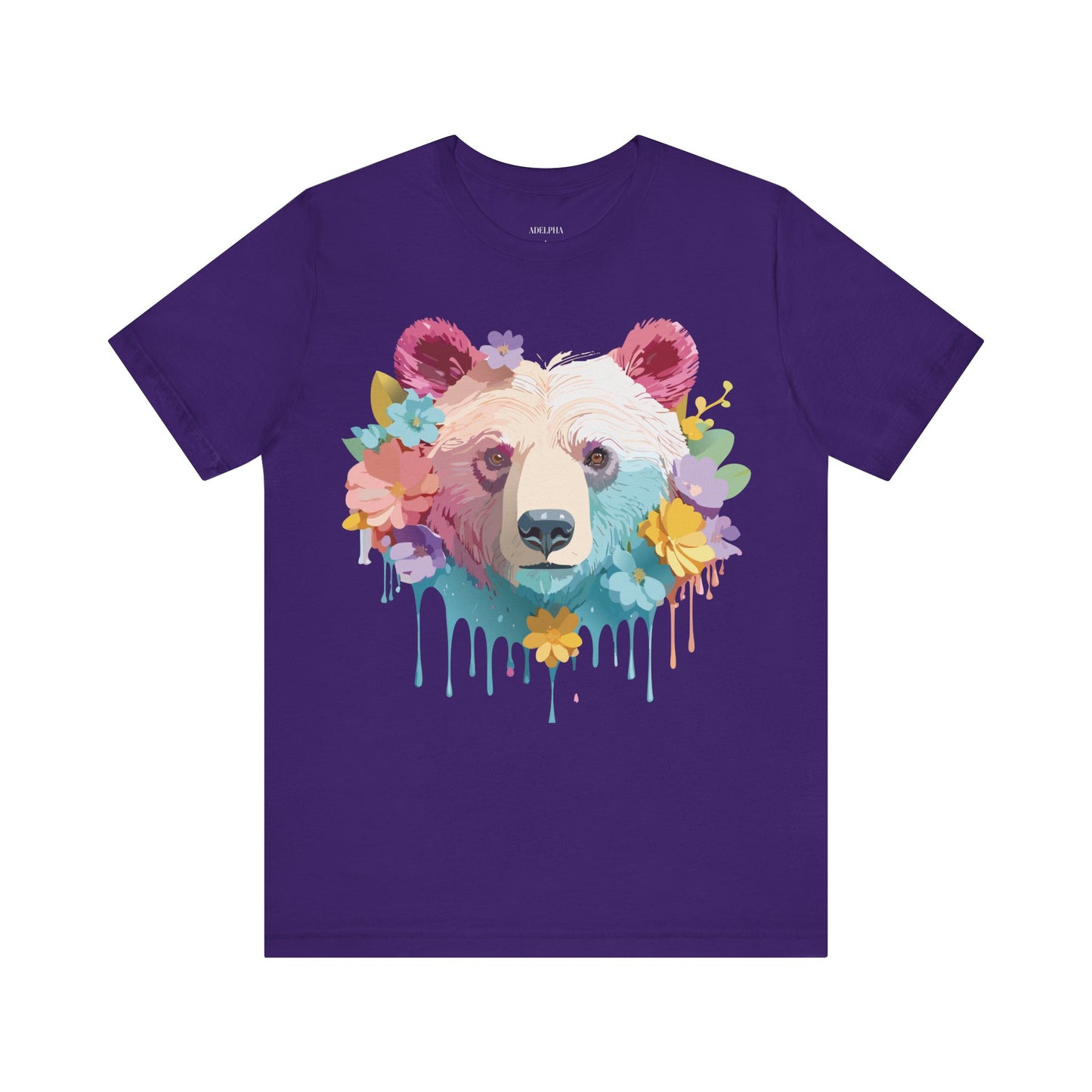 Natural Cotton Tee Shirt with Bear