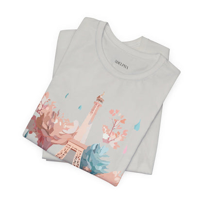 Natural Cotton Tee Shirt - Beautiful Places Collection - Paris Printify