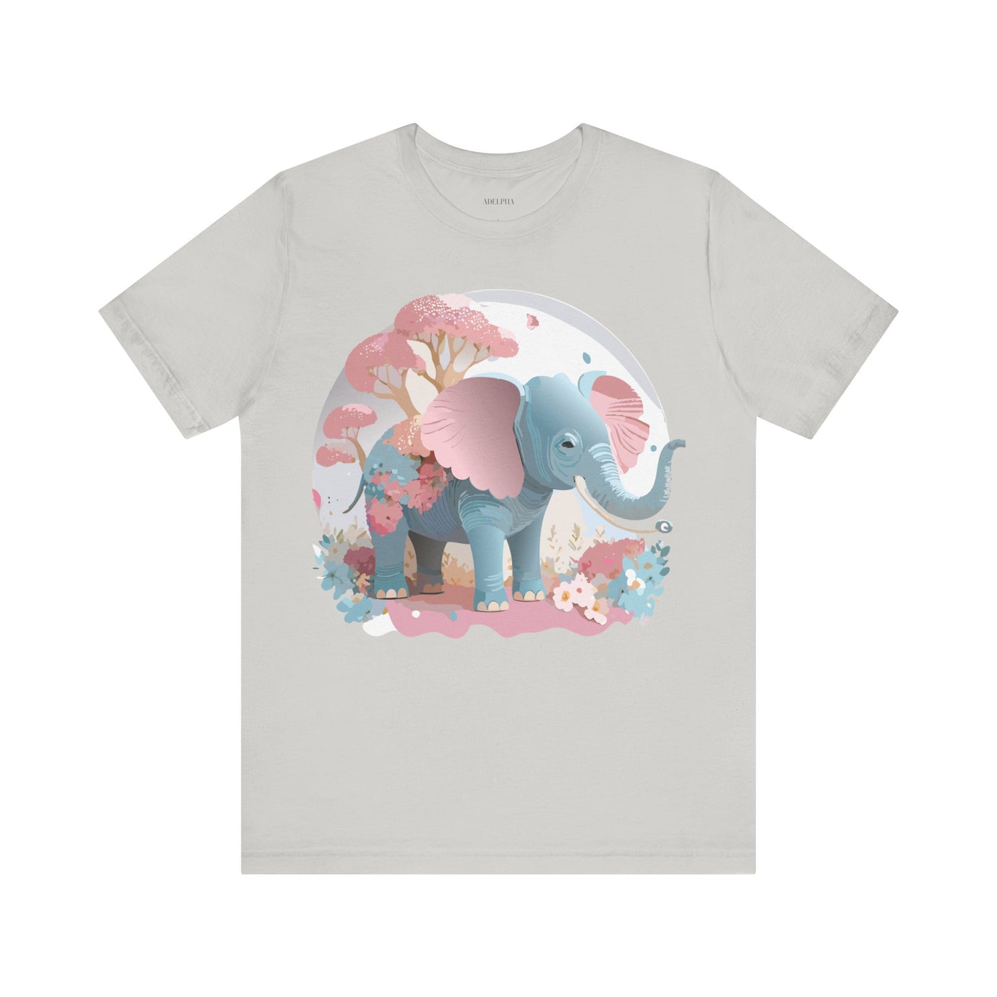 Natural Cotton Tee Shirt with Elephant