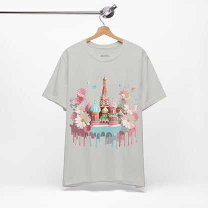 Natural Cotton Tee Shirt - Beautiful Places Collection - Moscow Printify