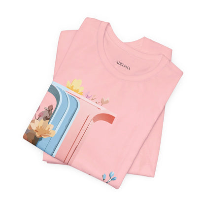 Natural Cotton Tee Shirt - Letters Collection - L Printify
