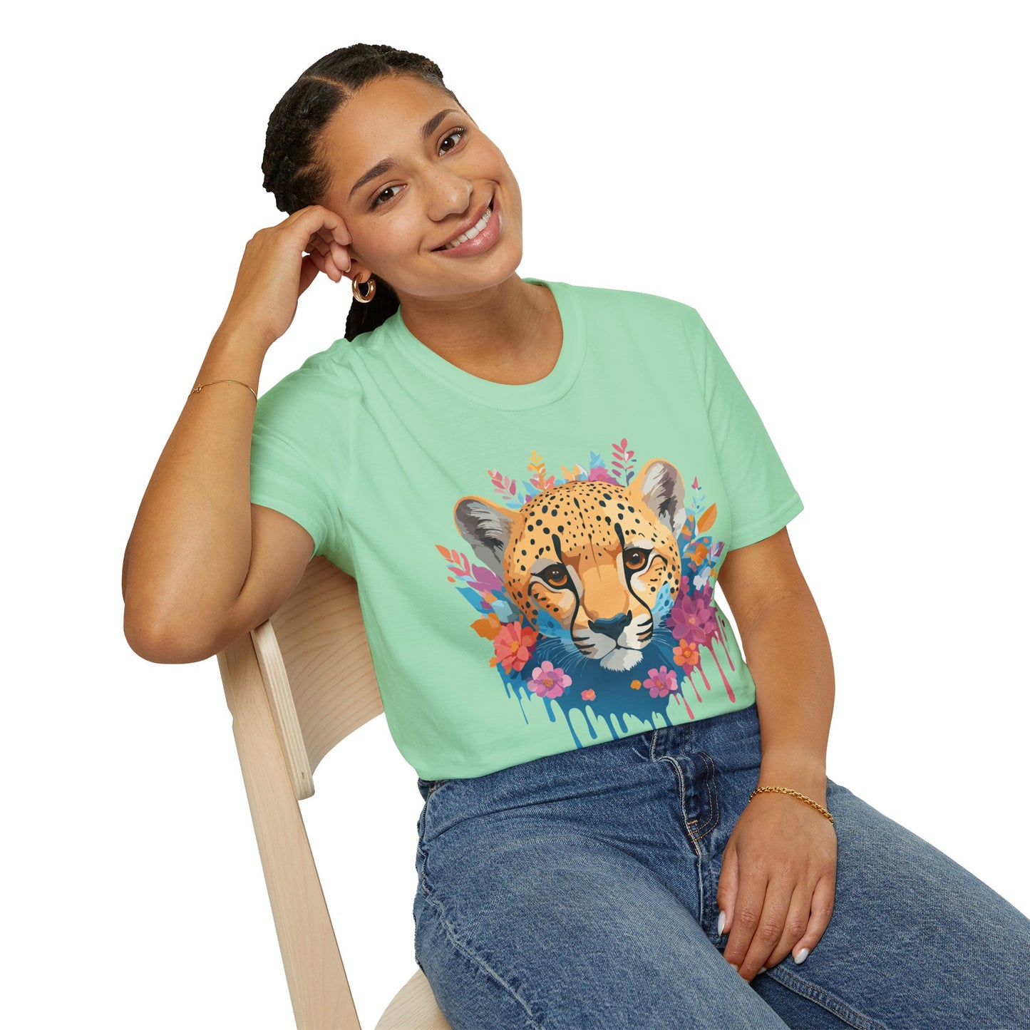 Cheetah Shirt, Shirt with Cheetah, Cheetah Tee, Shirt with Animals