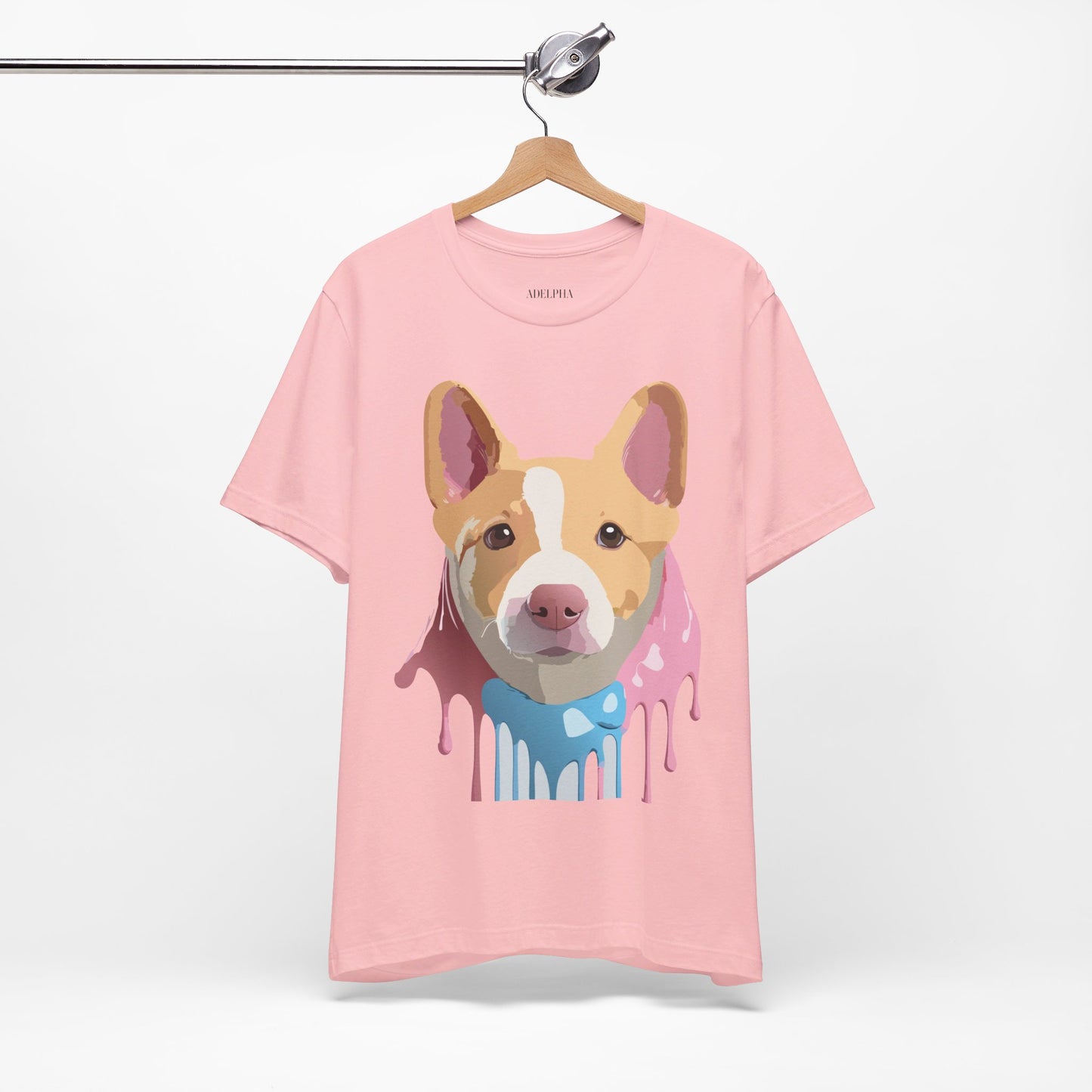 Natural Cotton Tee Shirt with Dog