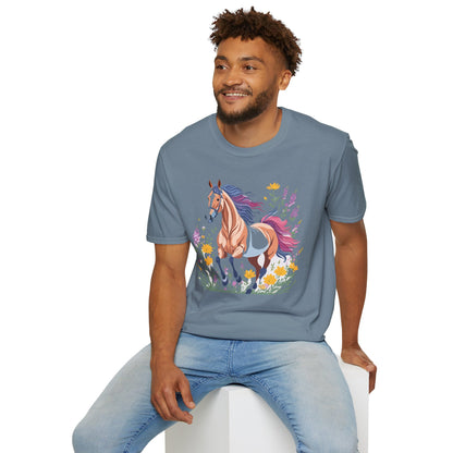 Horse Shirt Unisex Softstyle 64000 Cotton Tee Gildan 100 Percent Ring Spun