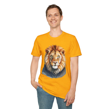 Lion Shirt Unisex Animal Tee Gildan Softstyle 64000 100 Percent Ring Spun Cotton