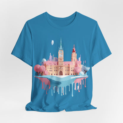 Natural Cotton Tee Shirt - Beautiful Places Collection - Prague Printify