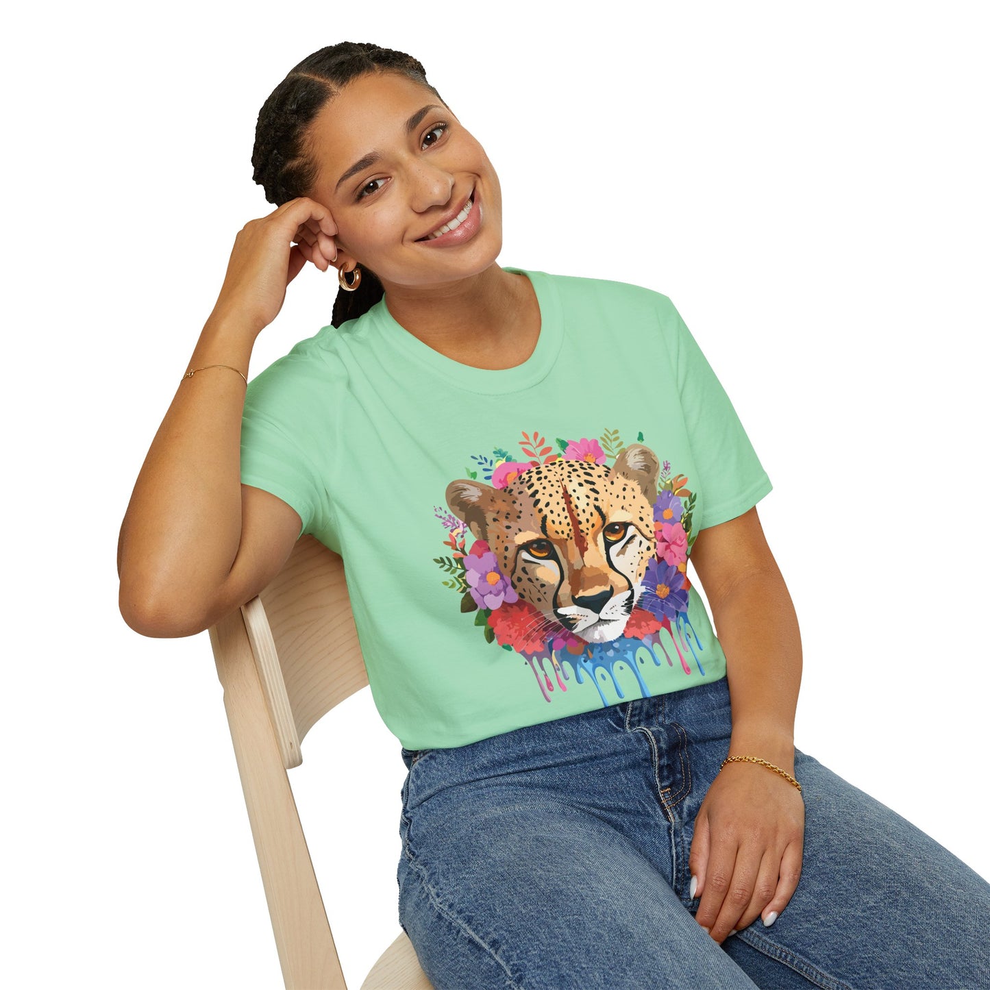 Cheetah Shirt, Shirt with Cheetah, Cheetah Tee, Shirt with Animals