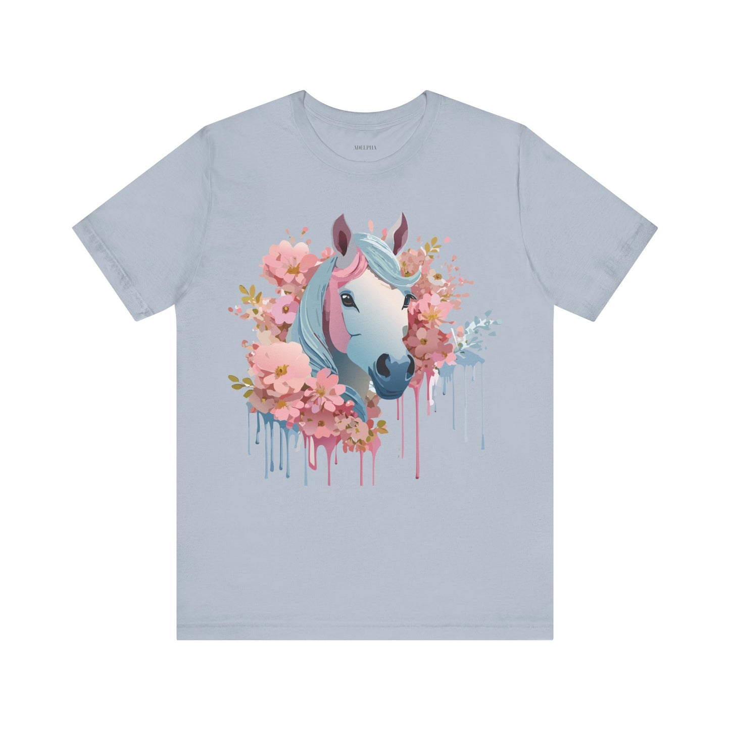 Natural Cotton Tee Shirt with Horse