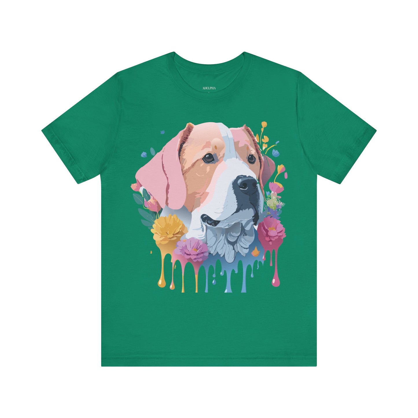 T-Shirt aus natürlicher Baumwolle mit Hund