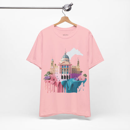 Natural Cotton Tee Shirt - Beautiful Places Collection - Madrid Printify