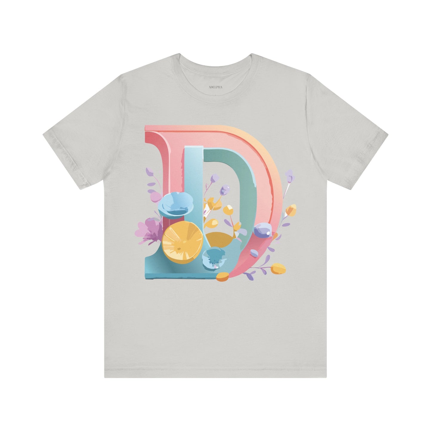 Natural Cotton Tee Shirt - Letters Collection - D