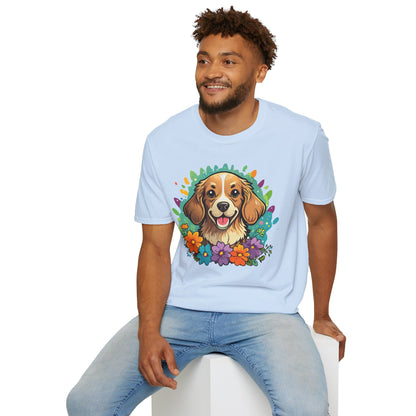 Dog Lover Unisex Animal Print T Shirt Cotton Tee Gildan Softstyle 64000