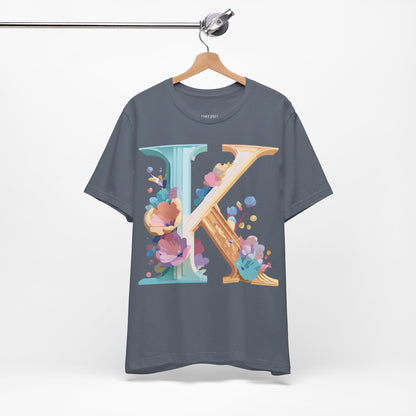 Natural Cotton Tee Shirt - Letters Collection - K Printify