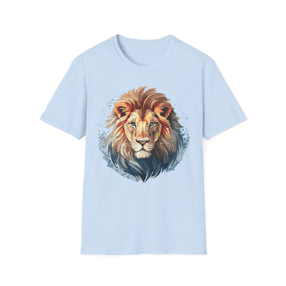 Unisex Lion Shirt Floral Lion Tee Gildan Softstyle 64000 Tee