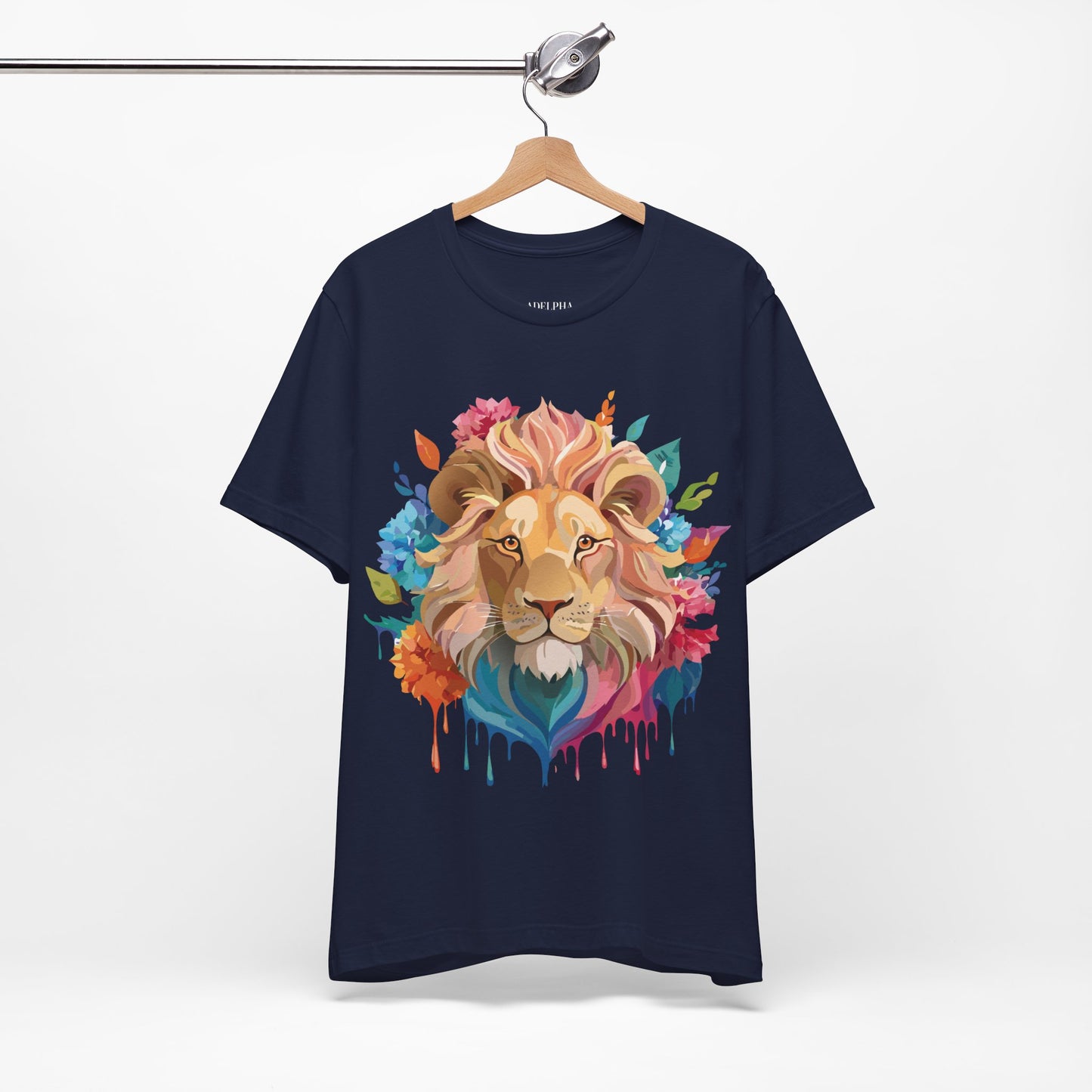 Natural Cotton Tee Shirt with Lion