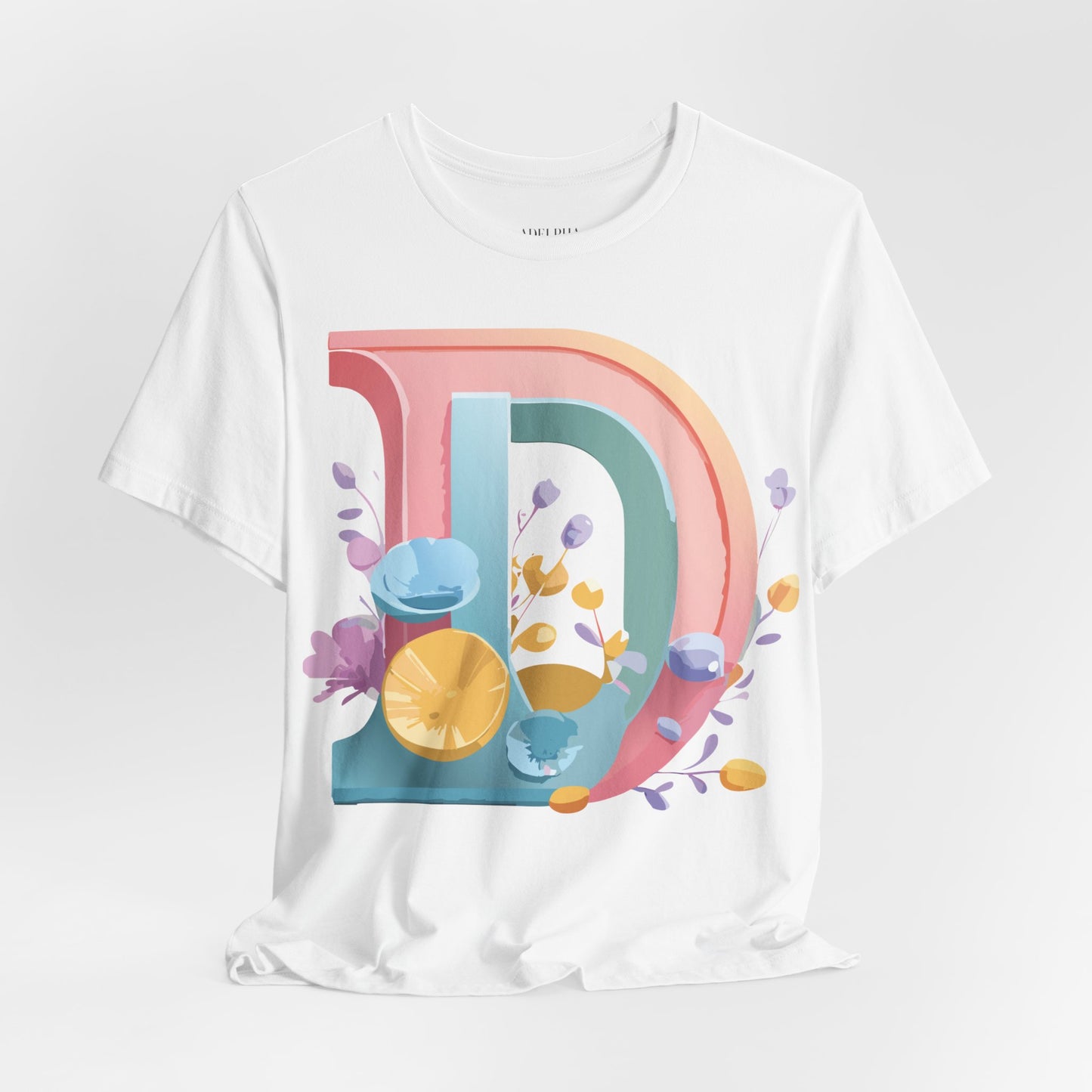 Natural Cotton Tee Shirt - Letters Collection - D