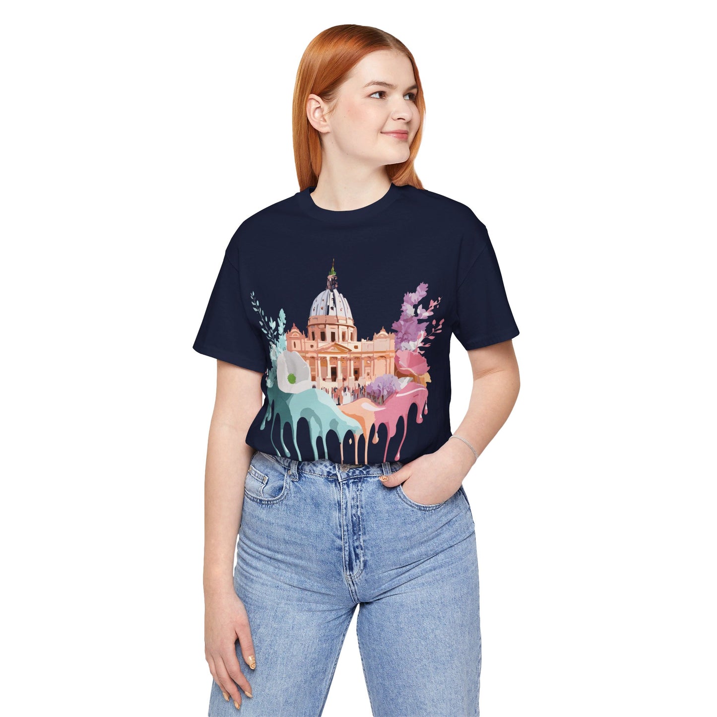 Natural Cotton Tee Shirt - Beautiful Places Collection - Rome