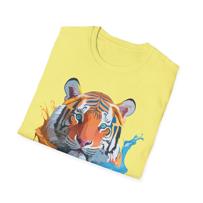 Tiger Shirt Unisex Animal Tee Ring Spun Cotton Gildan Softstyle Short Sleeve