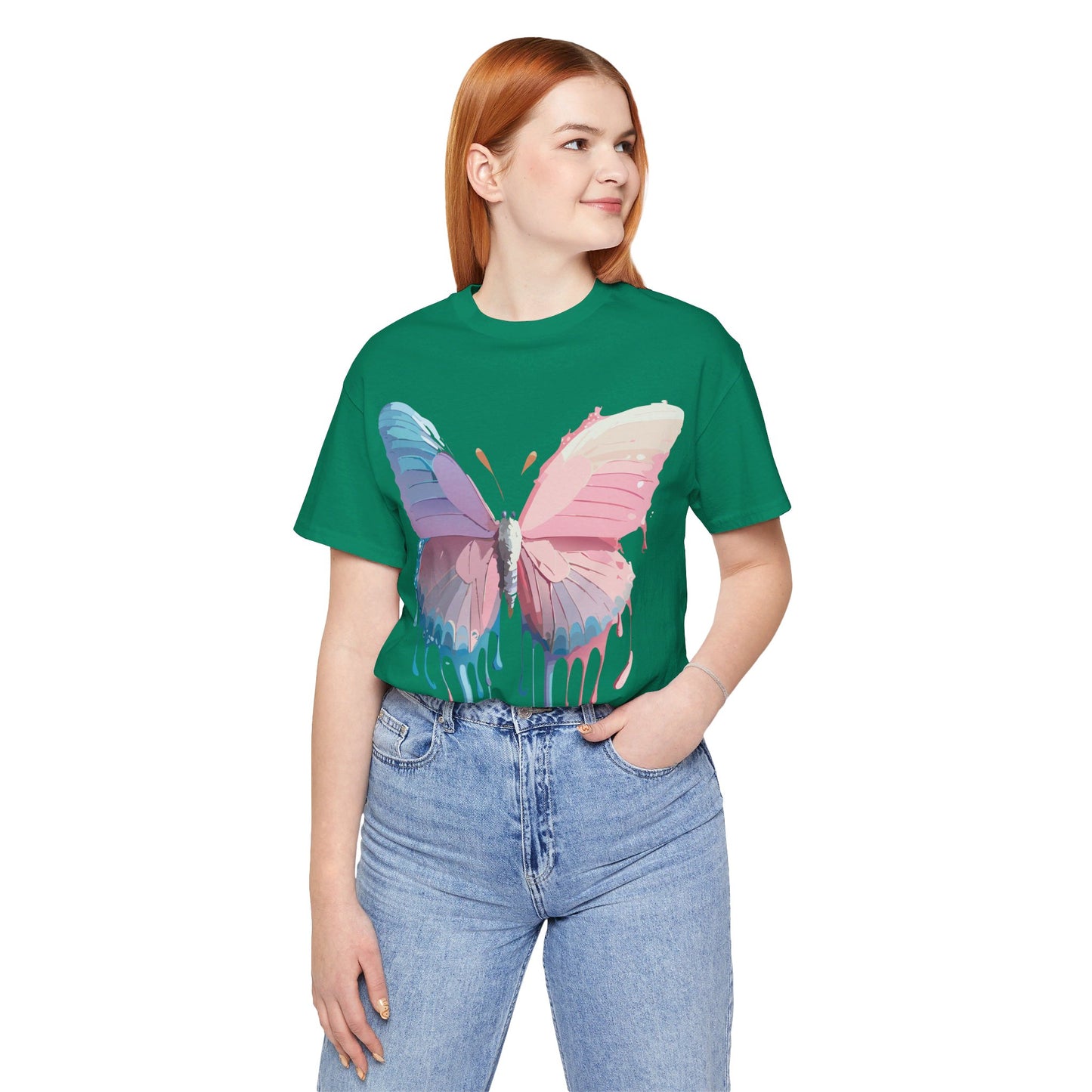 T-shirt en coton naturel avec papillon