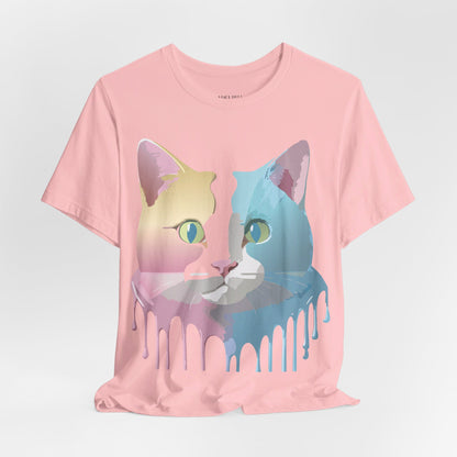 Natural Cotton Tee Shirt with Cat Printify