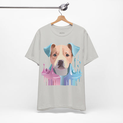 Natural Cotton Tee Shirt with Dog Printify