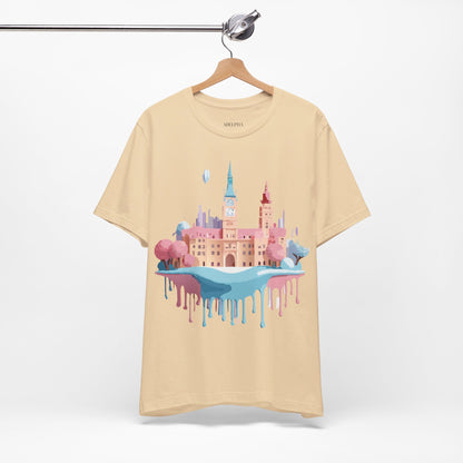 Natural Cotton Tee Shirt - Beautiful Places Collection - Prague Printify