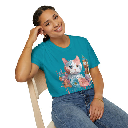 Cat Shirt Unisex Tee Softstyle 64000 Gildan Ring Spun Cotton