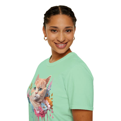 Cat Shirt Unisex Kitten Tee Softstyle Gildan 64000 Cotton Tee