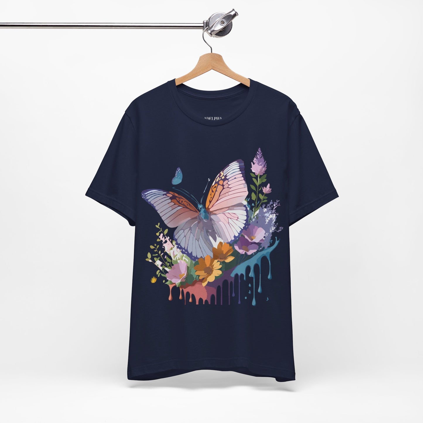 T-Shirt aus natürlicher Baumwolle mit Schmetterling