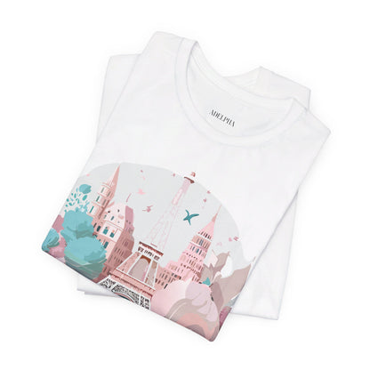 Natural Cotton Tee Shirt - Beautiful Places Collection - Paris Printify