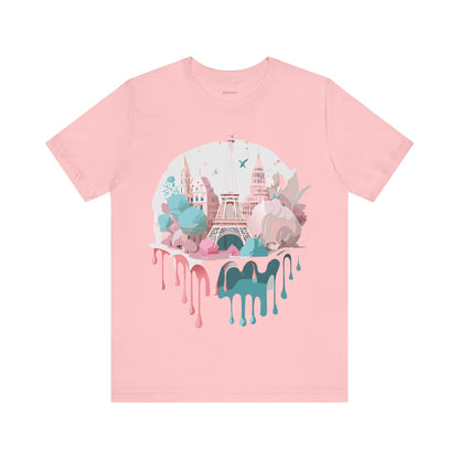 Natural Cotton Tee Shirt - Beautiful Places Collection - Paris Printify