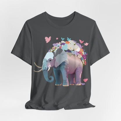 Natural Cotton Tee Shirt with Elephant Printify
