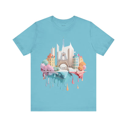 Natural Cotton Tee Shirt - Beautiful Places Collection - Paris Printify