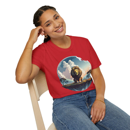 Lion Shirt Unisex Animal Tee Gildan Softstyle 64000 One Hundred Percent Cotton