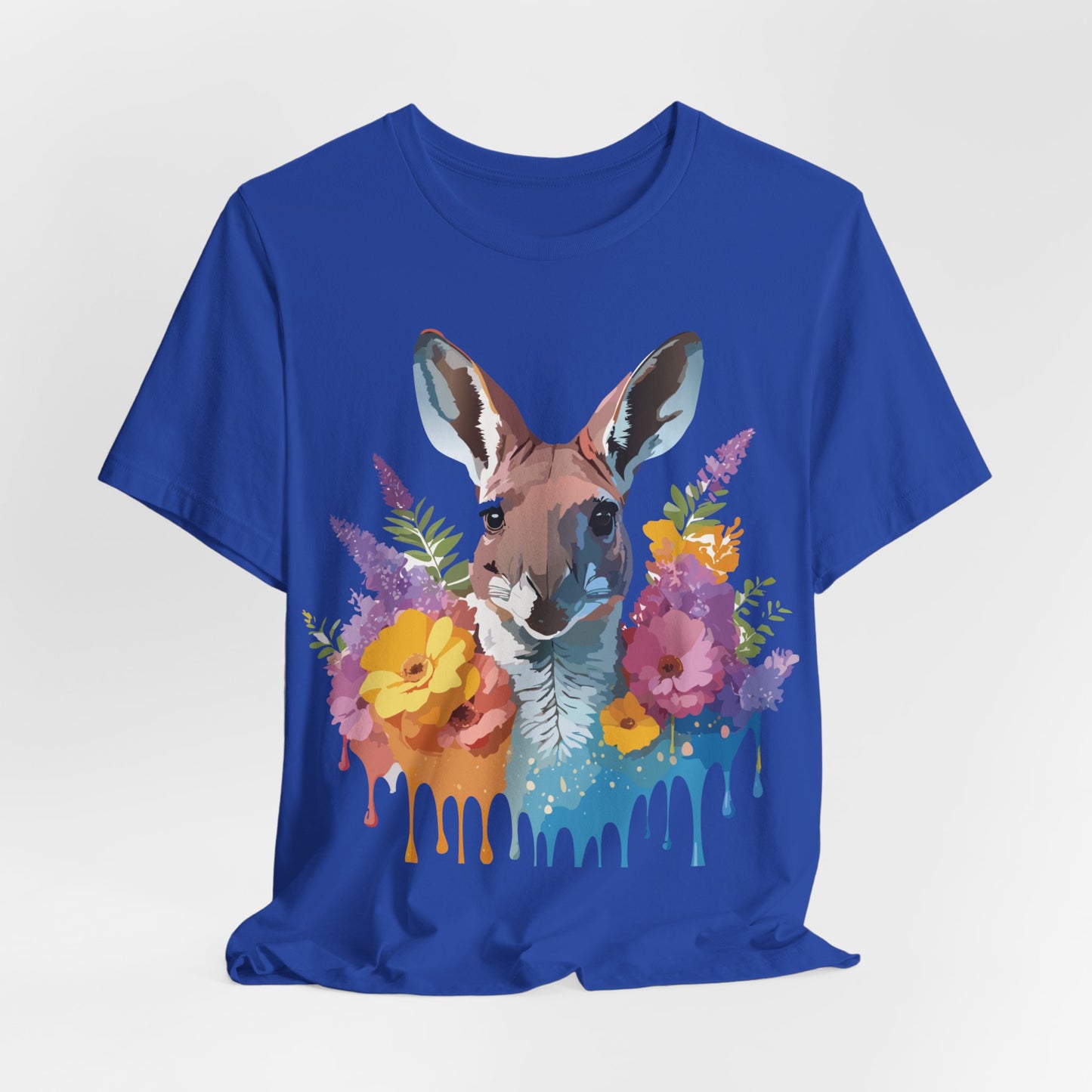 Natural Cotton Tee Shirt with Kangaroo