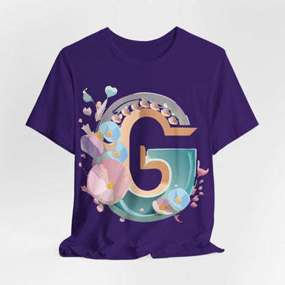 Natural Cotton Tee Shirt - Letters Collection - G Printify