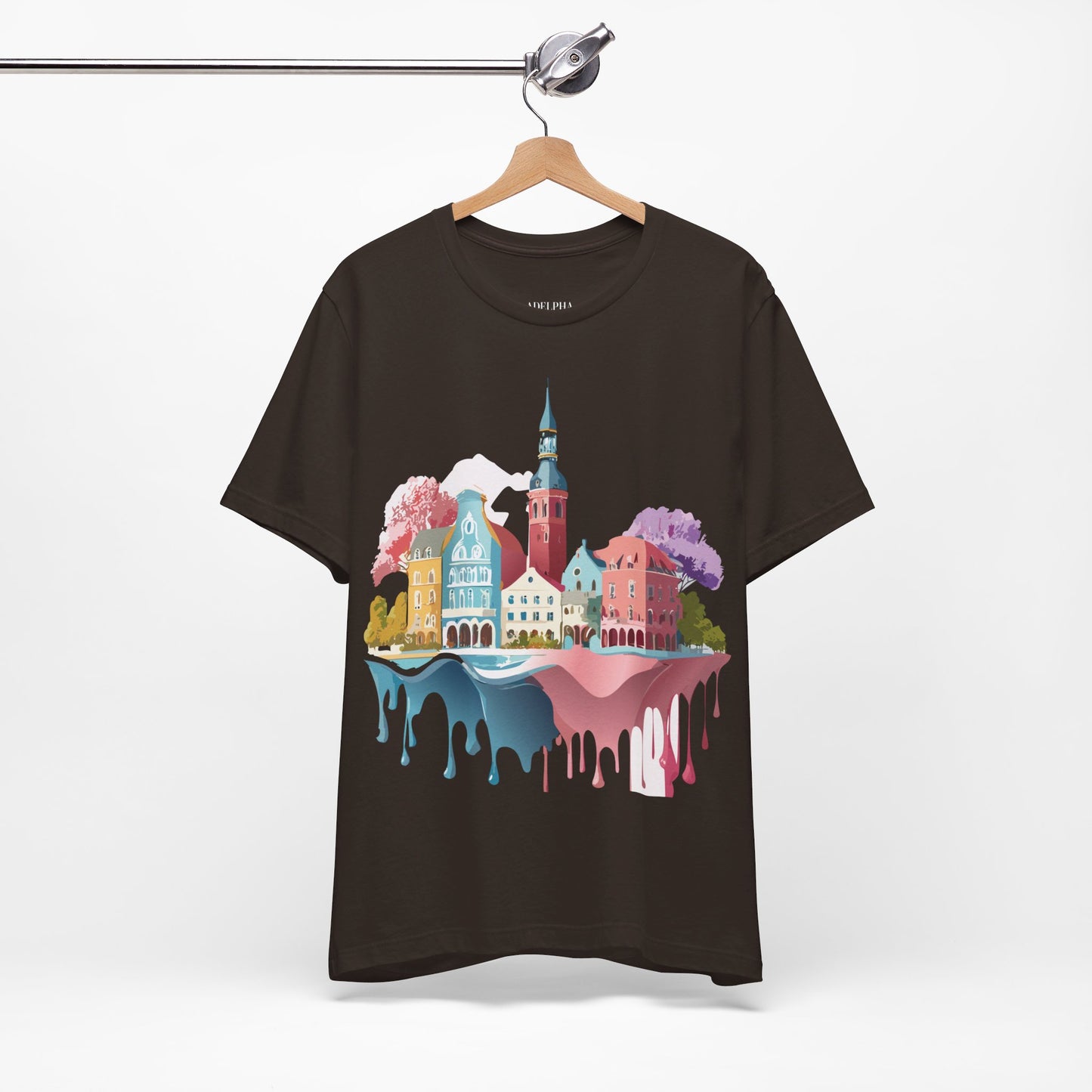 Natural Cotton Tee Shirt - Beautiful Places Collection - Warnemünde and Rostock - Germany