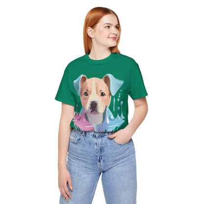 Natural Cotton Tee Shirt with Dog Printify