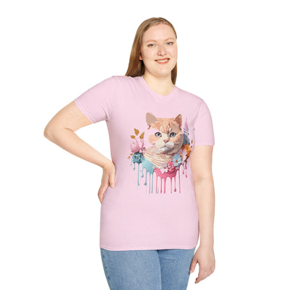 Cat Shirt Unisex Kitten Tee Softstyle Gildan 64000 Cotton Tee