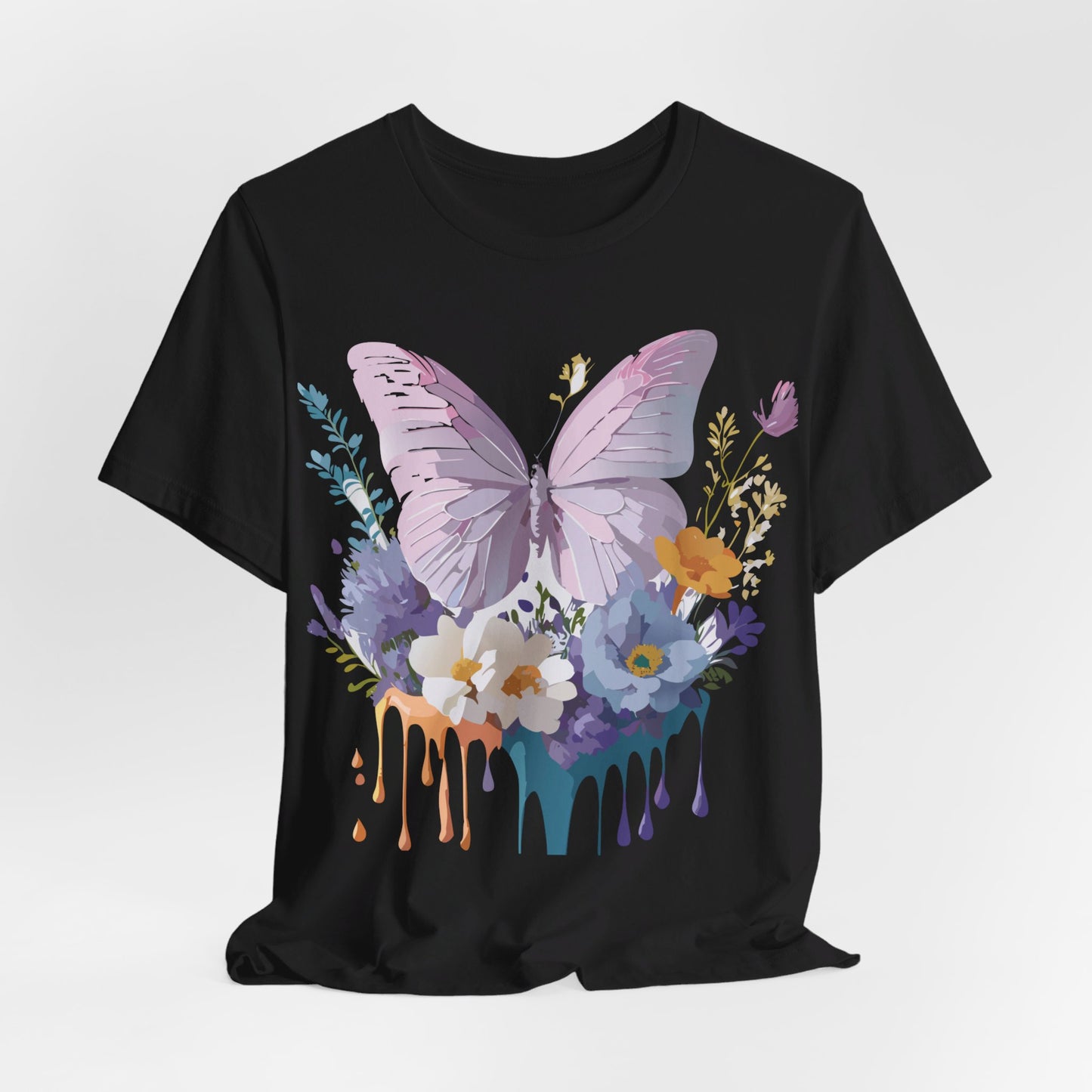 T-shirt en coton naturel avec papillon