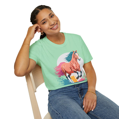 Unisex Horse Shirt Tee Gildan Softstyle 64000 Premium Ringspun Cotton
