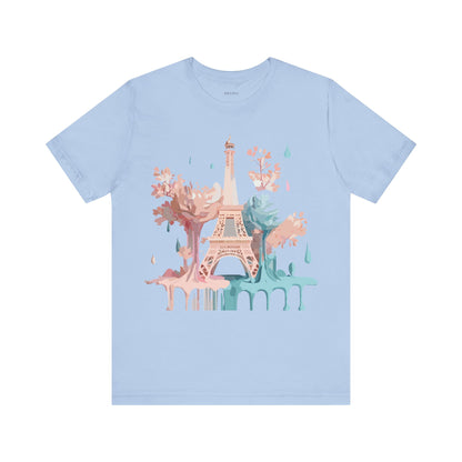 Natural Cotton Tee Shirt - Beautiful Places Collection - Paris Printify