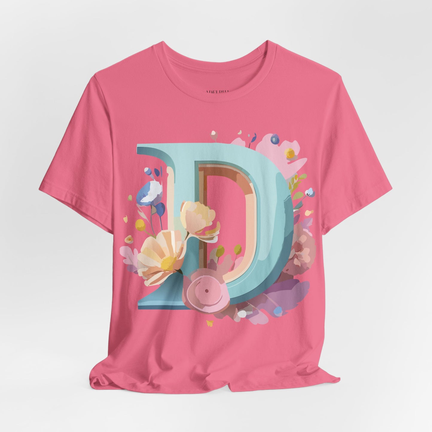 Natural Cotton Tee Shirt - Letters Collection - D