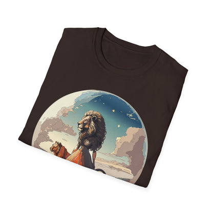 Lion Graphic T Shirt Unisex Softstyle 64000 Gildan 100 Percent Cotton Tee