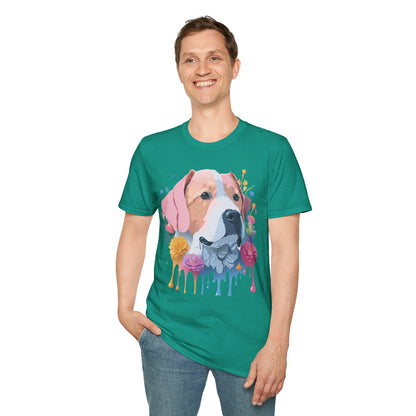 Dog Shirt Unisex Softstyle Cotton Tee 64000 Graphic Animal Print