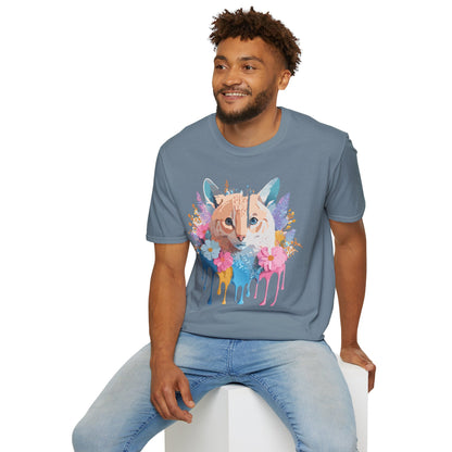 Unisex Cat Shirt Softstyle Tee 100 Percent Ring Spun Cotton Gildan 64000