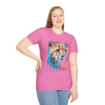 Cheetah Shirt Unisex Tee Softstyle Gildan 64000 100 Percent Ring Spun Cotton