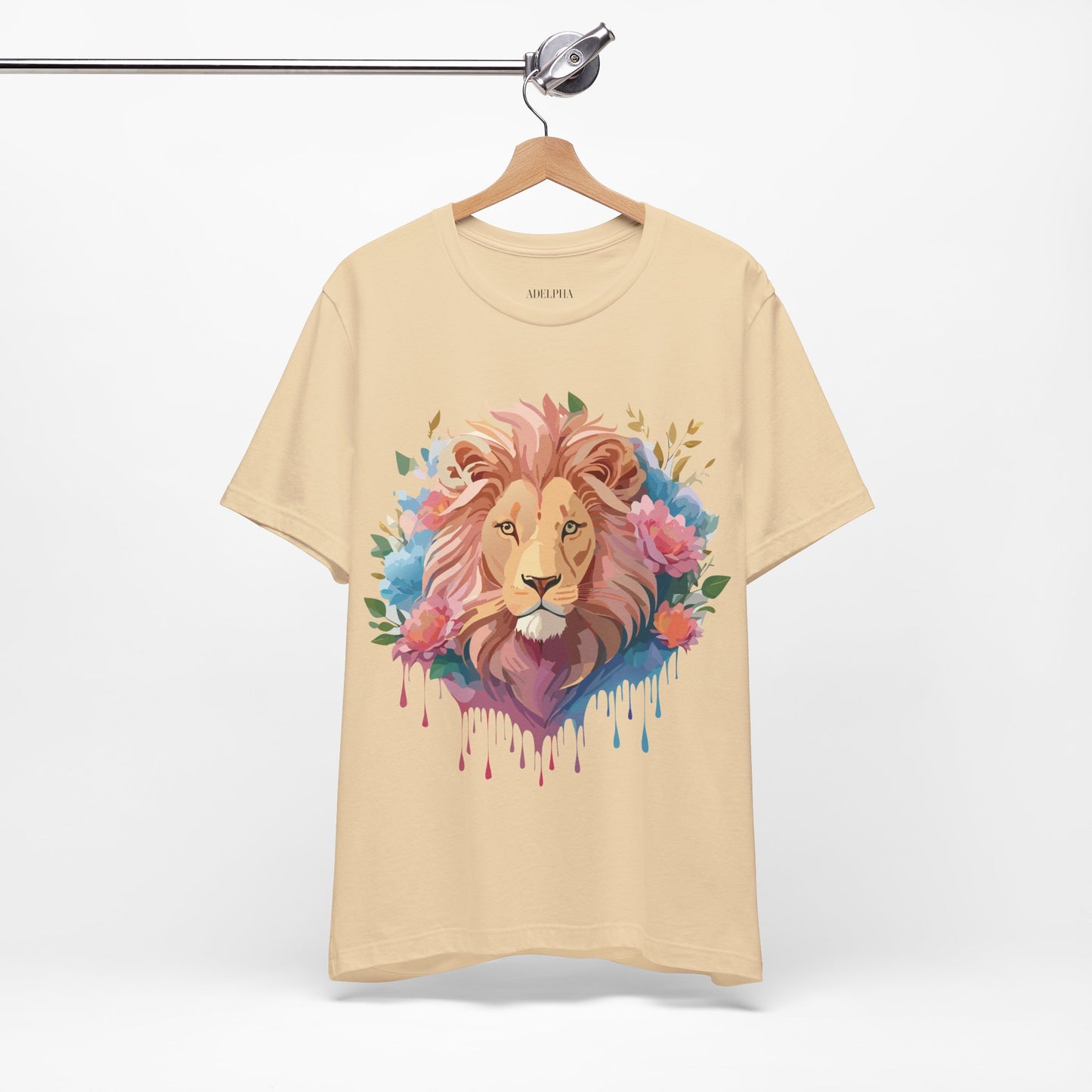 Natural Cotton Tee Shirt with Lion